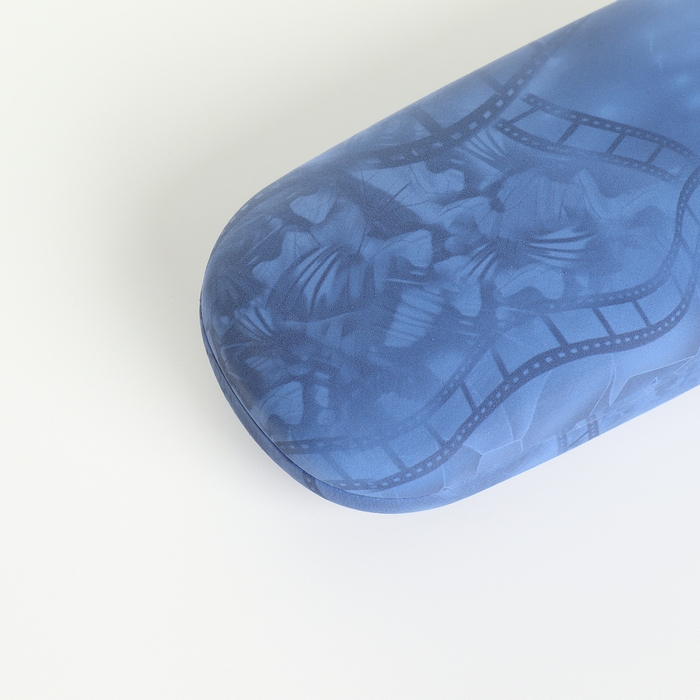 Футляр для очков на хлопушке, длина 16 см, цвет синий Футляр для очков на хлопушке, длина 16 см, цвет синий