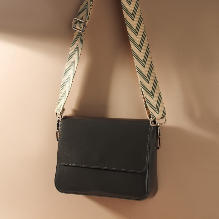 Ручка для сумки «Стрелки тройные», с карабинами, 139 ± 3 × 3,8 см, цвет белый/серый Ручка для сумки «Стрелки тройные», с карабинами, 139 ± 3 × 3,8 см, цвет белый/серый