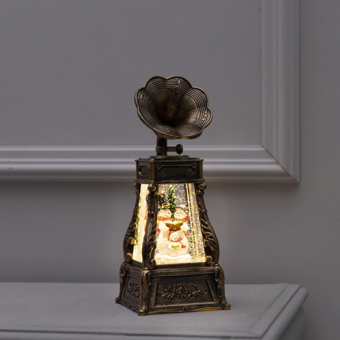 Светодиодная фигура «Граммофон со снеговиками» 11 × 28 × 11 см, пластик, батарейки ААх3 (не в комплекте), USB, свечение тёплое белое Светодиодная фигура «Граммофон со снеговиками» 11 × 28 × 11 см, пластик, батарейки ААх3 (не в комплекте), USB, свечение тёплое белое