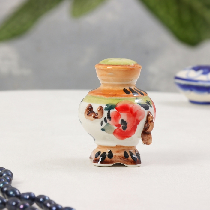 Сувенир «Самовар малый», 8.5 х 4 см, гжель, цвет Сувенир «Самовар малый», 8.5 х 4 см, гжель, цвет