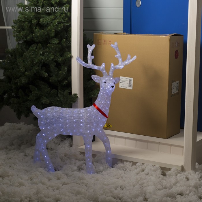 Светодиодная фигура «Олень на прогулке» 100 × 130 × 30 см, акрил, 228 LED, 8 режимов, 24 В, свечение белое Светодиодная фигура «Олень на прогулке» 100 × 130 × 30 см, акрил, 228 LED, 8 режимов, 24 В, свечение белое