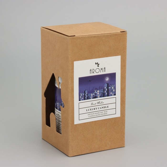 Свеча ароматическая в банке   Свеча ароматическая в банке  "Сладкая ваниль", 40ч, 95 гр, в коробке