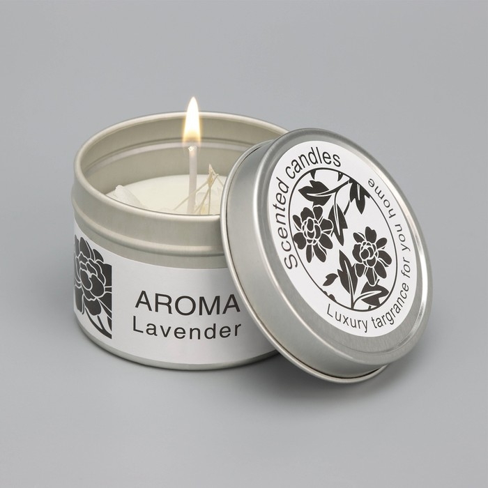 Свеча ароматическая в банке, море, цветы, 4,5х6 см, МИКС Свеча ароматическая в банке, море, цветы, 4,5х6 см, МИКС