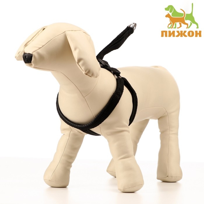 Шлейка Шлейка "Комфорт" комбинированная, 1,5 см, ОШ 36-50 см, ОГ 40-56 см, чёрная