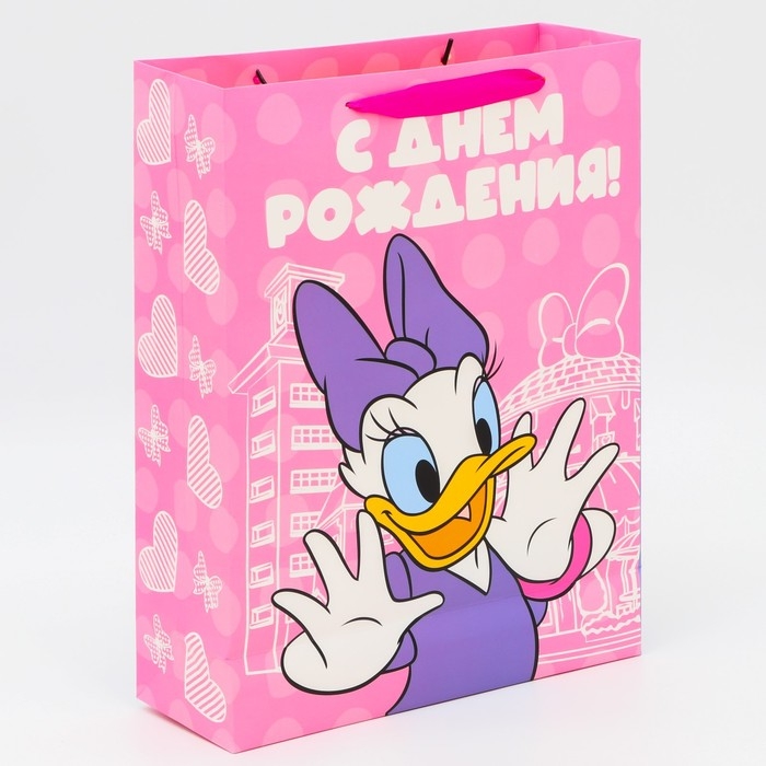 Пакет подарочный Пакет подарочный "С Днем рождения!" 40х31х11.5 см, упаковка, Минни Маус