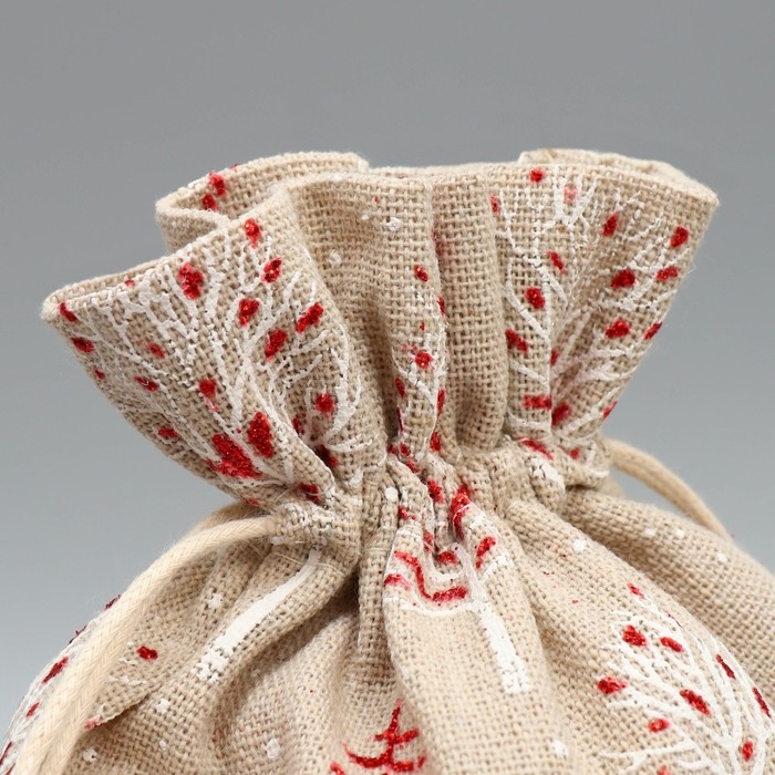 Мешочек подарочный «Новогодний лес», холща, 16 х 24 см +/- 1.5 см, Новый год