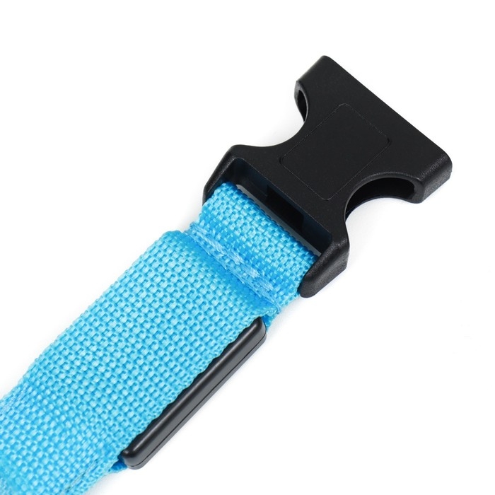 Ошейник с подсветкой размер М, ОШ 40-48 х 2,5 см, 3 режима свечения голубой Ошейник с подсветкой размер М, ОШ 40-48 х 2,5 см, 3 режима свечения голубой