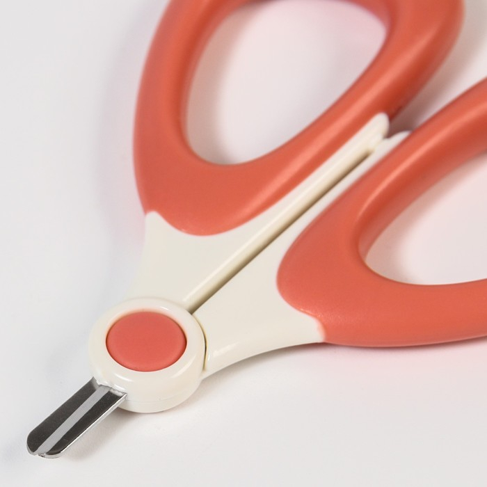 Детские маникюрные ножницы, цвет розовый/белый Детские маникюрные ножницы, цвет розовый/белый