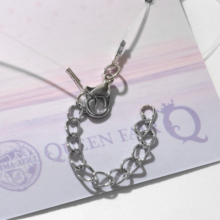 Кулон «На леске» кристаллик, цвет белый в серебре, 30 см Кулон «На леске» кристаллик, цвет белый в серебре, 30 см