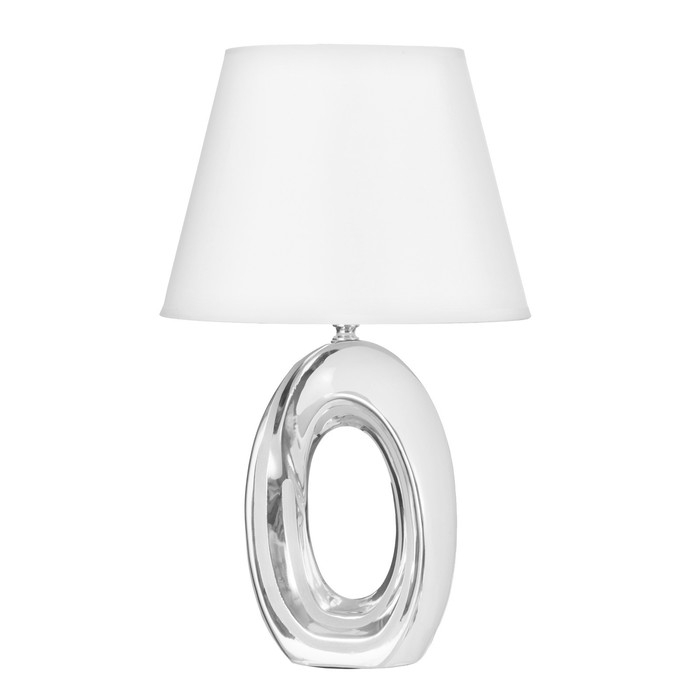 Настольная лампа Настольная лампа "Кэтрин" Е14 40Вт бело-серебристый 25х25х40 см RISALUX