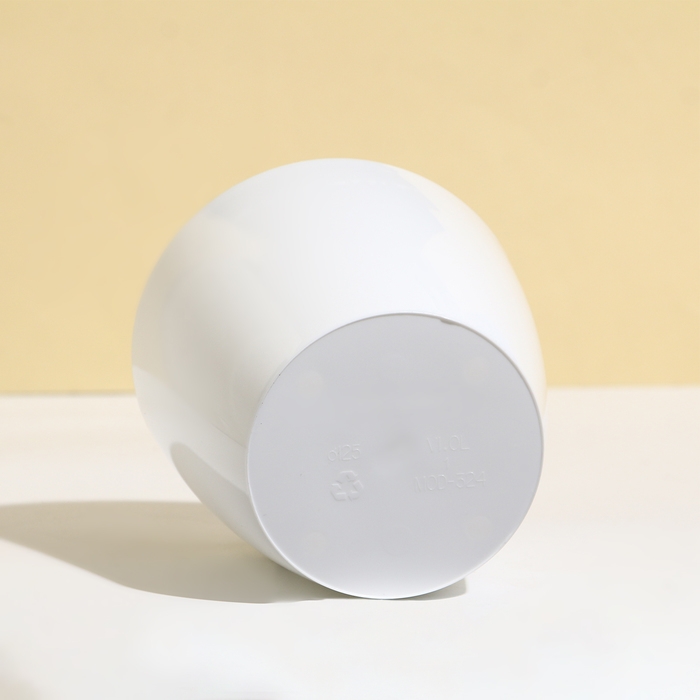 Горшок для цветов, d = 12,5 см, 1 л, пластик, белый Горшок для цветов, d = 12,5 см, 1 л, пластик, белый