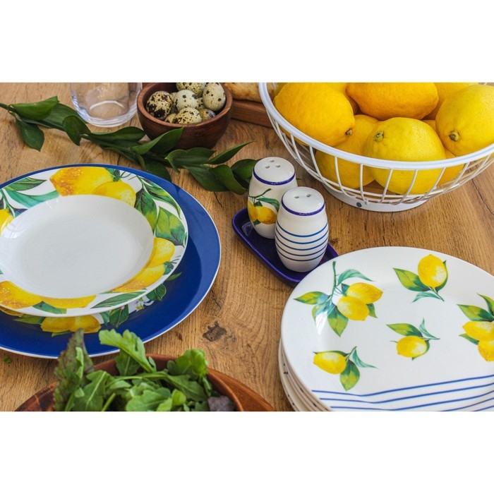 Набор для специй Доляна «Лимон», 2 предмета: солонка 130 мл, перечница 130 мл Набор для специй Доляна «Лимон», 2 предмета: солонка 130 мл, перечница 130 мл