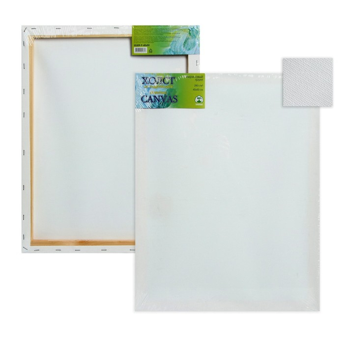 Холст на подрамнике, хлопок 100%, 40 х 50 х 1.8 см, акриловый грунт, мелкозернистый, 280 г/м² Холст на подрамнике, хлопок 100%, 40 х 50 х 1.8 см, акриловый грунт, мелкозернистый, 280 г/м²