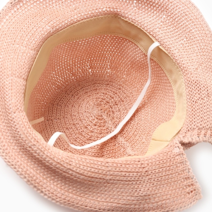 Шляпа для девочки MINAKU с бантом, цвет розовый, р-р 50-52 Шляпа для девочки MINAKU с бантом, цвет розовый, р-р 50-52