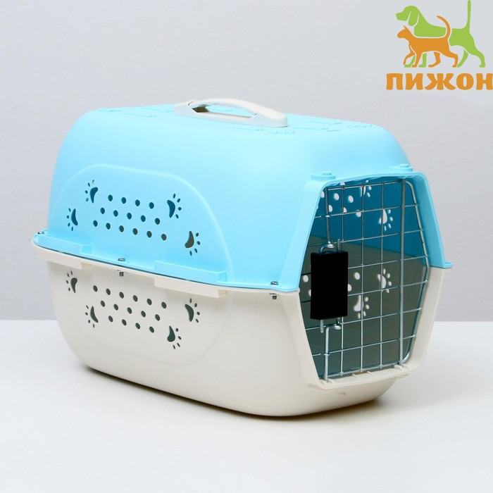 Переноска для животных пластиковая, 47,5 х 33 х 31 см, голубая Переноска для животных пластиковая, 47,5 х 33 х 31 см, голубая