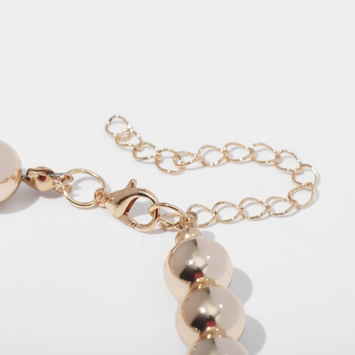 Колье пластик «Стандарт» трио, бусины №8, 20, цвет золото, 40 см