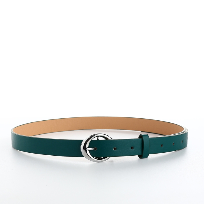 Ремень женский, ширина 2 см, пряжка металл, цвет зелёный