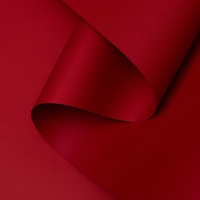 Пленка для цветов тонированная, матовая, вишневый, 0,5 х 10 м ±1 см, 65 мкм