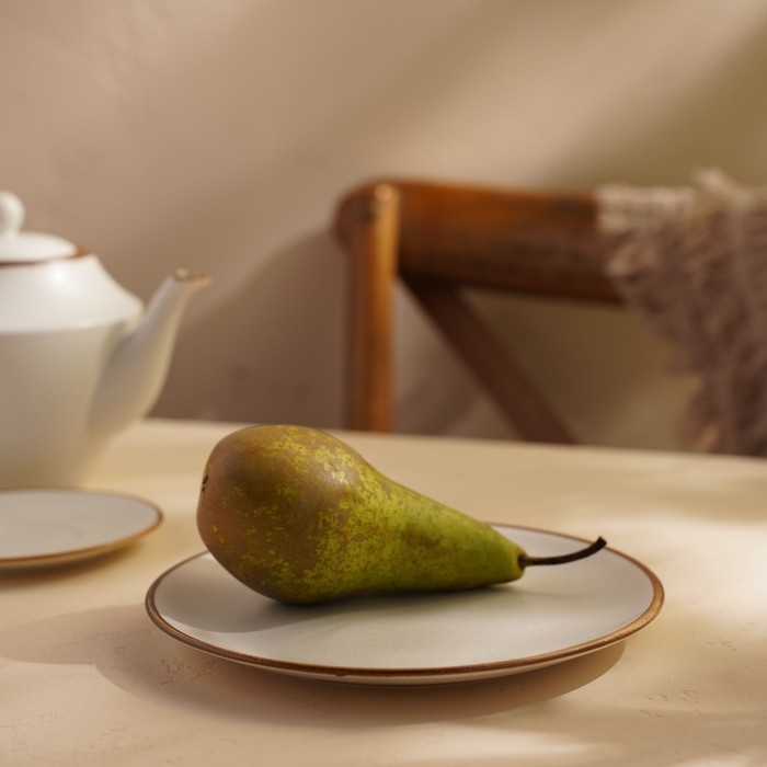 Тарелка обеденная фарфоровая SL Home «Волна в камне», d=20,5 см, цвет белый