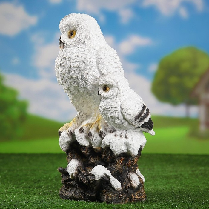 Садовая фигура Садовая фигура "Совы полярные" 19х20х38см