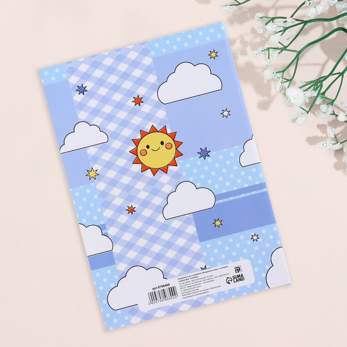 Свидетельство о рождении Свидетельство о рождении "Воздушные шары" тиснение, голубой фон, А5