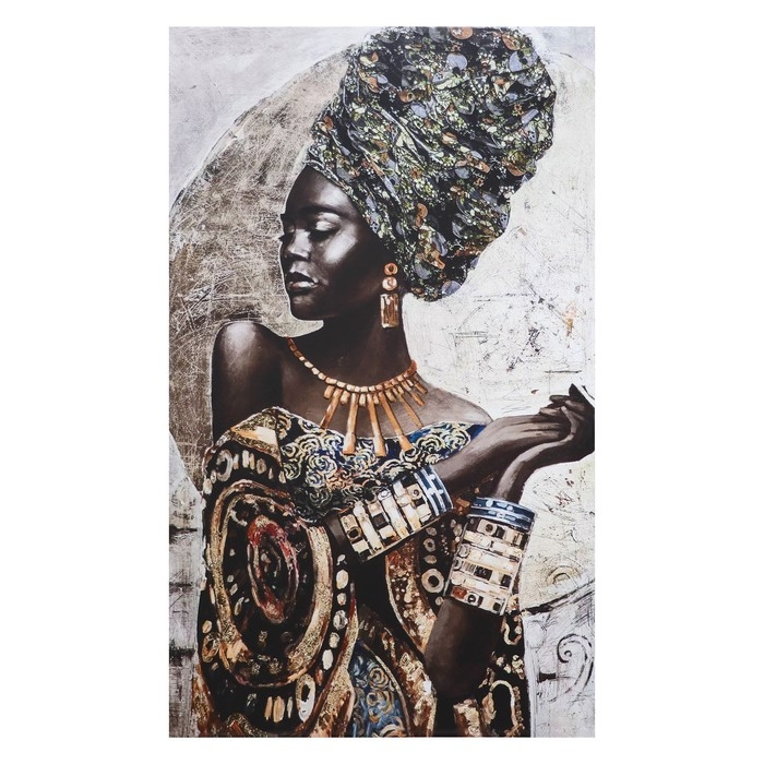 Картина- холст на подрамнике  Картина- холст на подрамнике "Королева ночи" 60х100 см