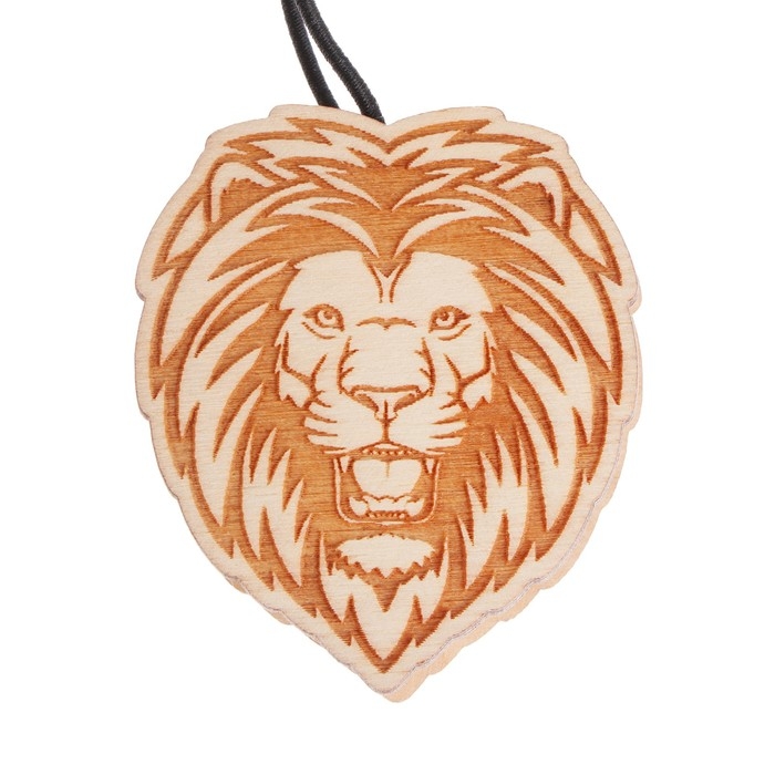 Подвеска автомобильная Grand Caratt Лев, дерево, войлок, для пропитки аромамаслом Подвеска автомобильная Grand Caratt Лев, дерево, войлок, для пропитки аромамаслом