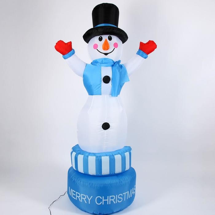Надувная фигура  Надувная фигура "Снеговик" вертится вокруг себя, 210 см