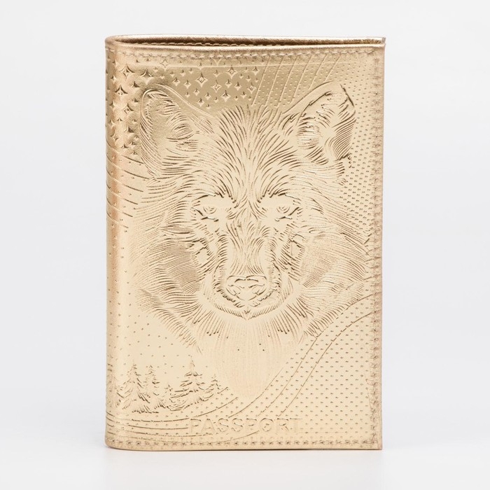 Обложка для паспорта, цвет золотой Обложка для паспорта, цвет золотой