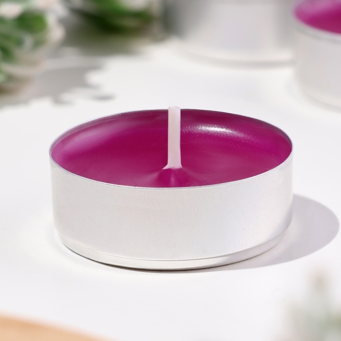 Свечи чайные ароматизированные  Свечи чайные ароматизированные "Горная лаванда" в подарочных коробках, 18 шт