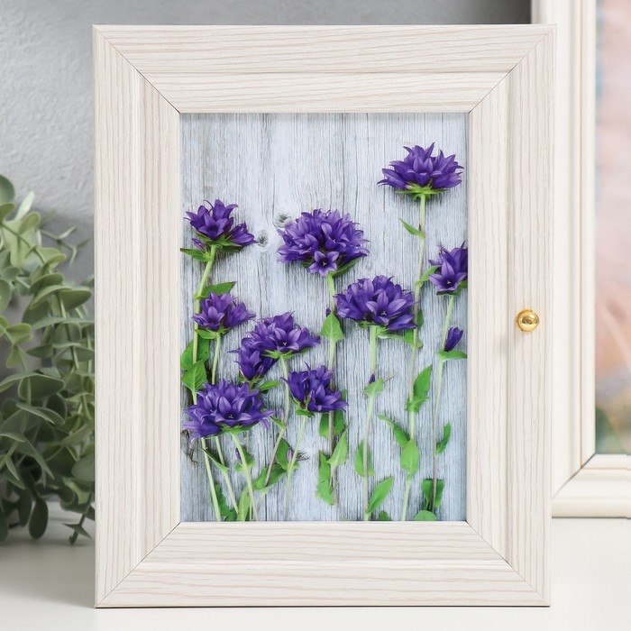 Ключница Ключница "Цветочки" 19х24 см молочный дуб МИКС