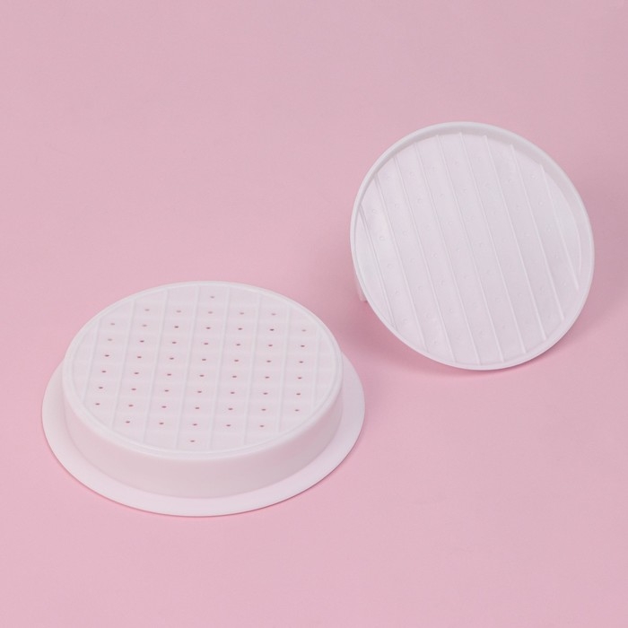 Пресс для бургеров Доляна «Шеф», 13×5,5 см, цвет белый Пресс для бургеров Доляна «Шеф», 13×5,5 см, цвет белый