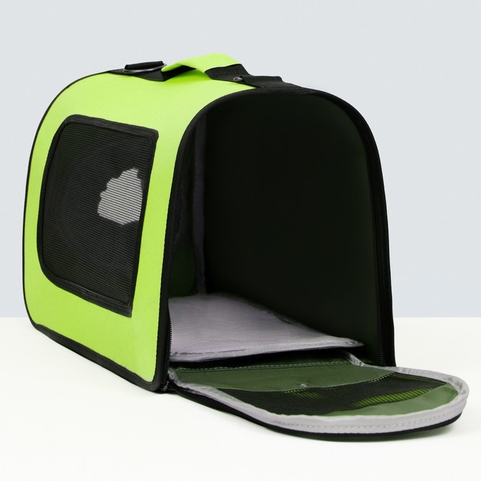 Сумка-переноска с окном для мордочки, 42 х 21 х 25 см, салатовая Сумка-переноска с окном для мордочки, 42 х 21 х 25 см, салатовая