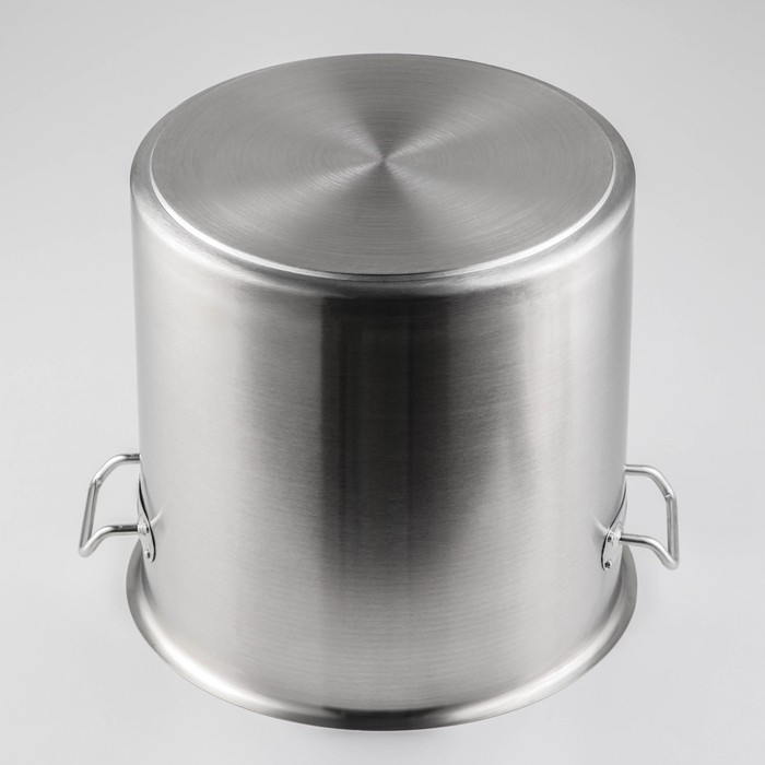 Кастрюля из нержавеющей стали Hanna Knövell HoReCa, 25 л, толщина 0,8 мм, 201 сталь, дно 3 мм, металлическая крышка, с теплораспределительным слоем, индукция Кастрюля из нержавеющей стали Hanna Knövell HoReCa, 25 л, толщина 0,8 мм, 201 сталь, дно 3 мм, металлическая крышка, с теплораспределительным слоем, индукция