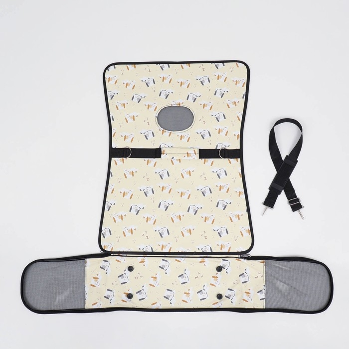 Сумка - переноска животных Сумка - переноска животных "Щенки", бежевая, размер L, 52 х 28 х 28 см