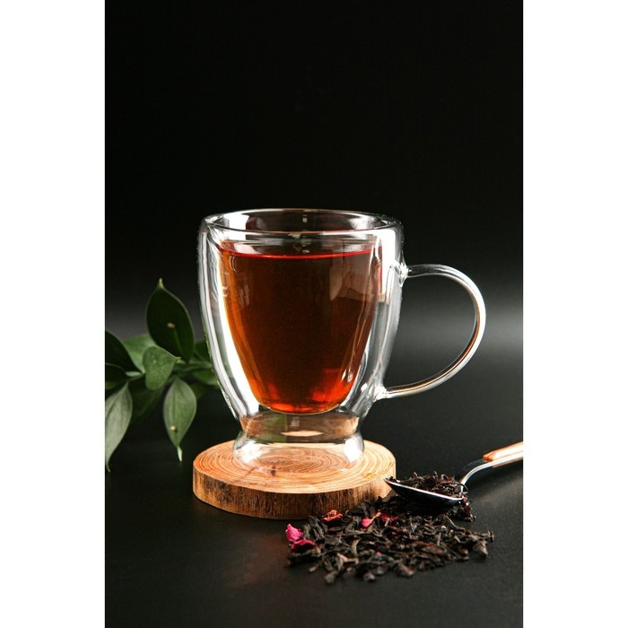 Кружка стеклянная с двойными стенками «Дуо», 300 мл Кружка стеклянная с двойными стенками «Дуо», 300 мл