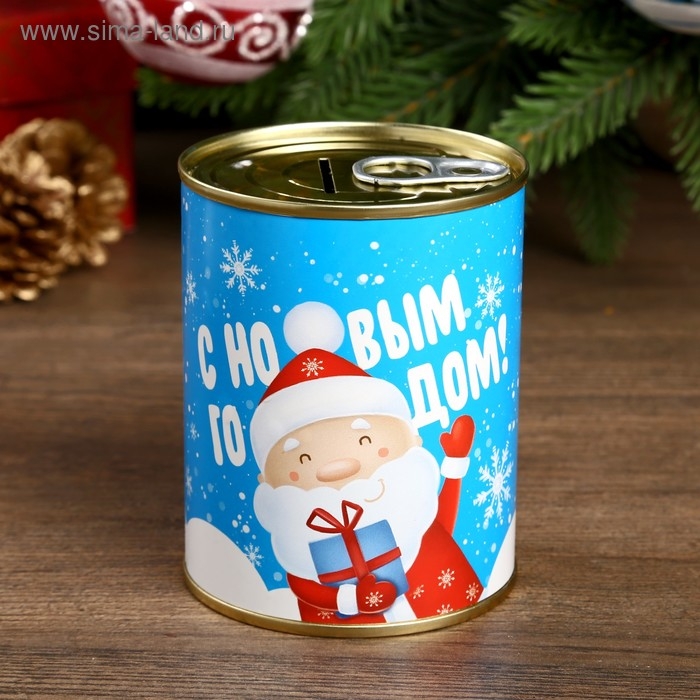 Копилка-банка металл  Копилка-банка металл "С Новым Годом. Дед Мороз" 7,3х9,5 см