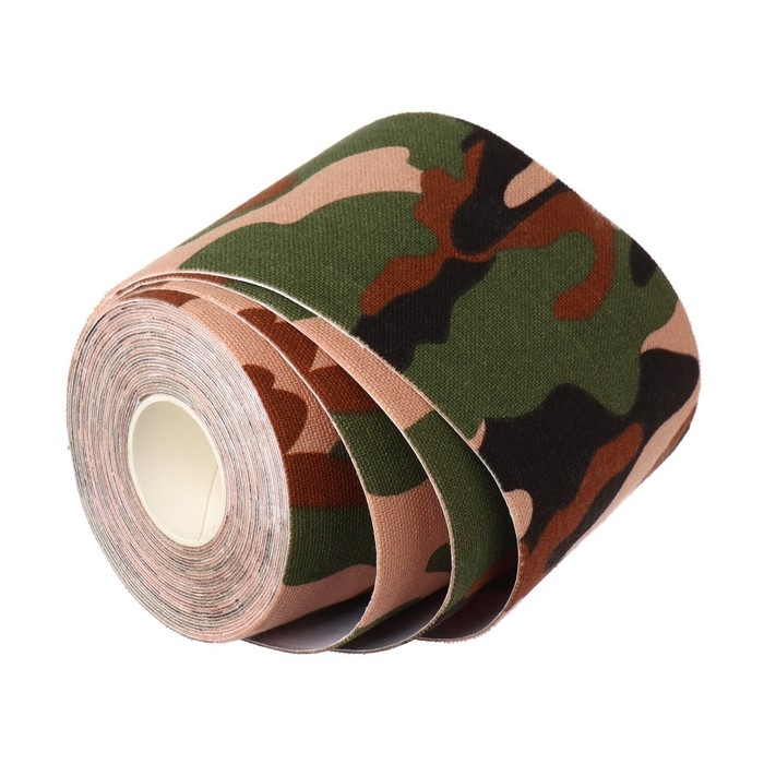 Кинезио - тейп, 7,5 см × 5 м, цвет камуфляж Кинезио - тейп, 7,5 см × 5 м, цвет камуфляж
