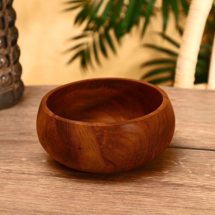 Салатник 18х18х8 см, тиковое дерево