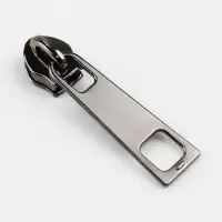 Бегунок галантерейный для молнии &laquo;Спираль&raquo;, №5, 10 шт., цвет чёрный никель