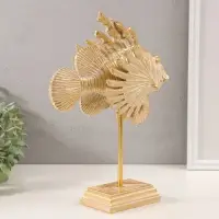 Фигура настольная &laquo;Лучистая рыбка&raquo;, полистоун под золото с патиной, 25&times;11&times;33 см