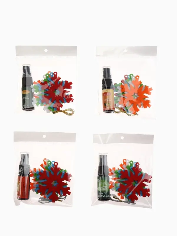 Набор ёлочных украшений, Арома Набор ёлочных украшений, Арома "Снежинки" 5 шт