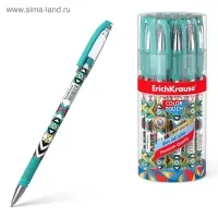 Ручка шариковая ErichKrause ColorTouch Ornament, узел 0.7 мм, чернила синие, тонкое письмо, резиновый держатель, покрытие Soft Touch