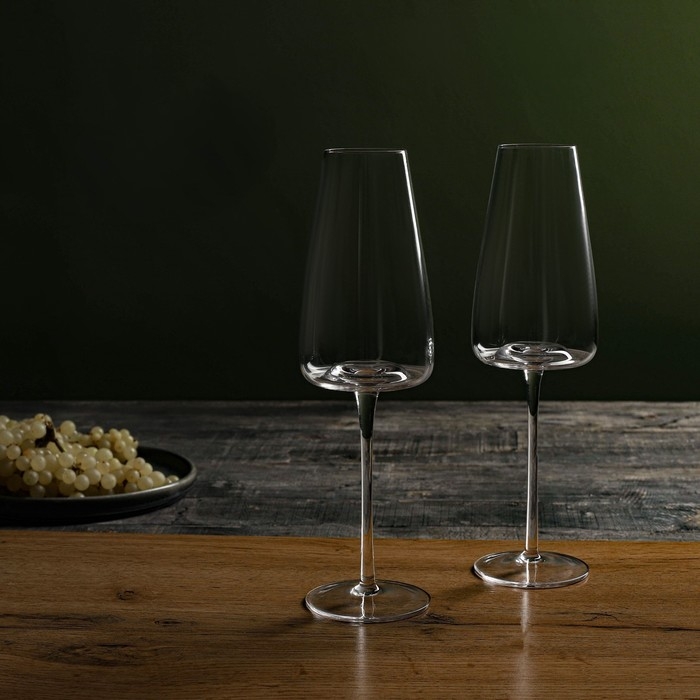 Бокал для шампанского Magistro «Амьен», 280 мл, длина ножки 11.4 см, стекло, прозрачный Бокал для шампанского Magistro «Амьен», 280 мл, длина ножки 11.4 см, стекло, прозрачный