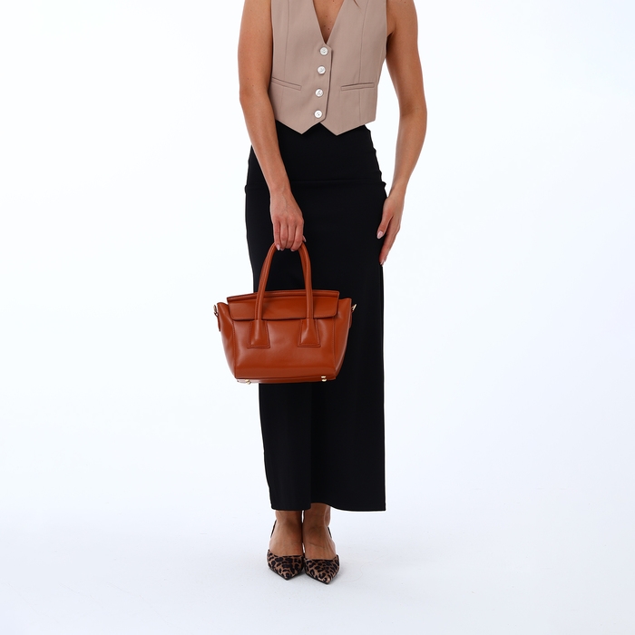 Сумка женская на молнии, цвет рыжий Сумка женская на молнии, цвет рыжий