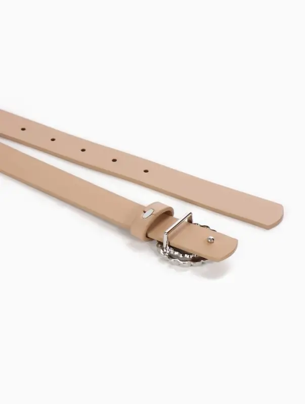 Ремень женский, 2.3&times;105 см, металлическая пряжка, бежевый