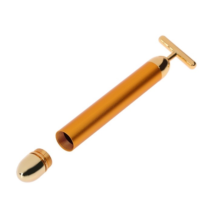 Массажёр для лица Luazon LEM-01, 1хАА (не в комплекте), бархатный мешочек, золотистый Массажёр для лица Luazon LEM-01, 1хАА (не в комплекте), бархатный мешочек, золотистый