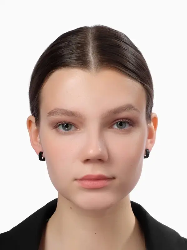 Серьги кольца чёрные QF &laquo;Нео&raquo;, d=1.4 см