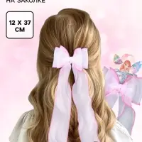 Бант для волос на заколке розовый, Винкс