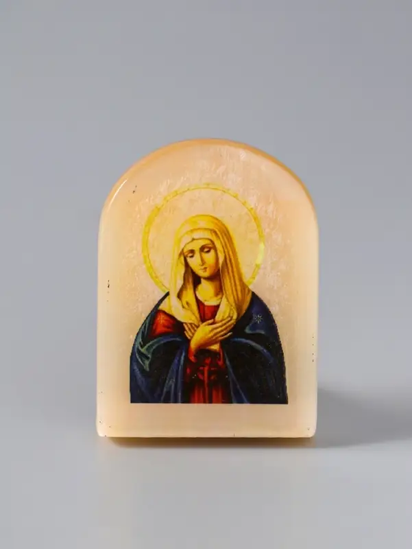Икона Умиление, 6х5 см, селенит